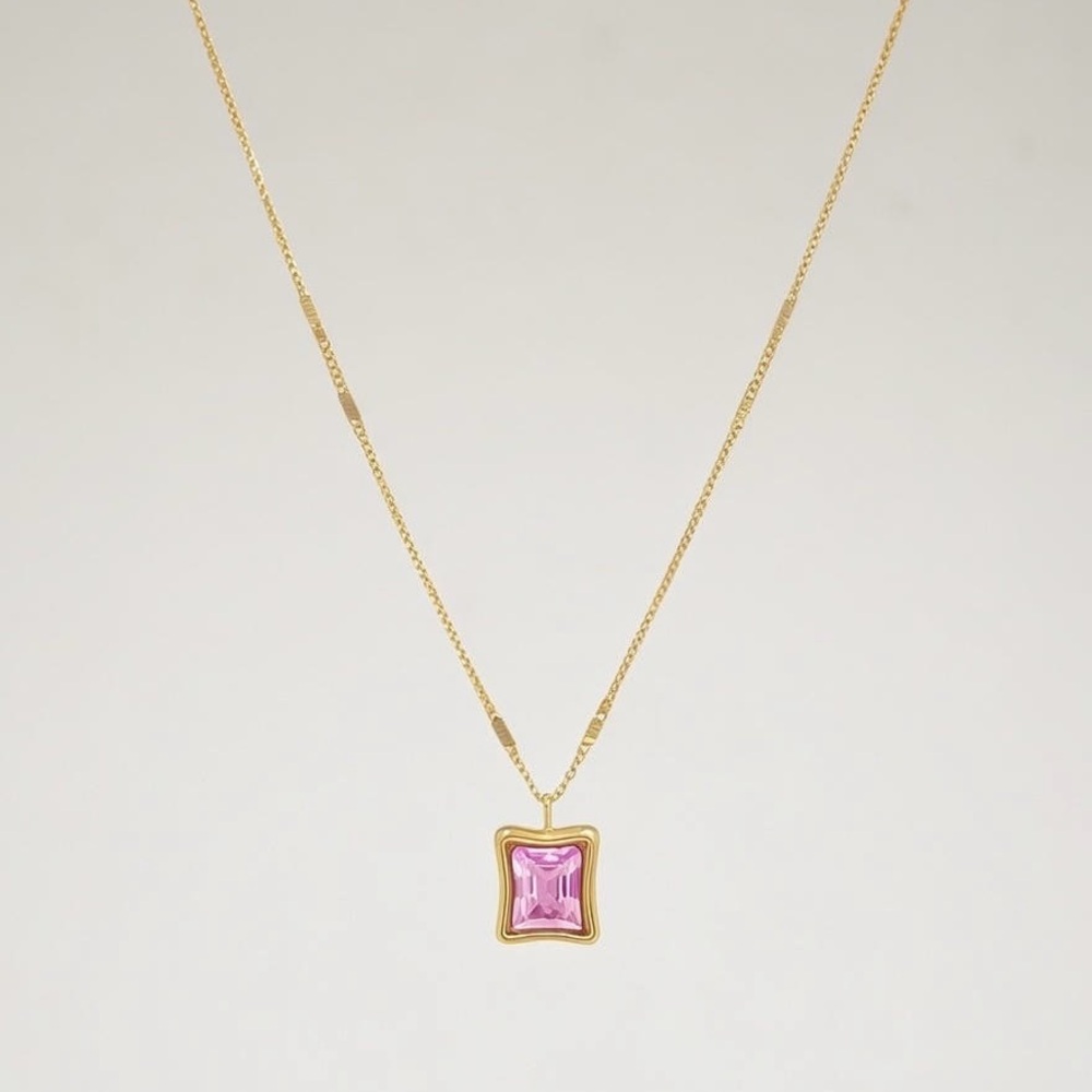 Pink Diamond Pendant Necklace Furano Studio